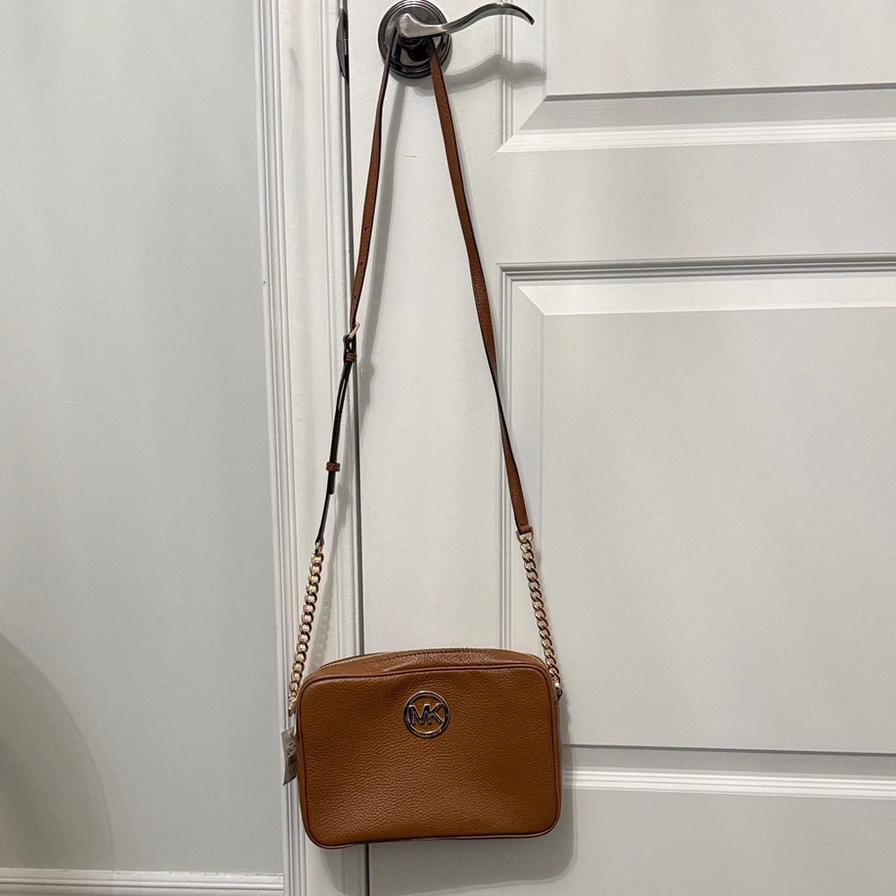 Michael Kors NWT Brown Leather Crossbody Bag